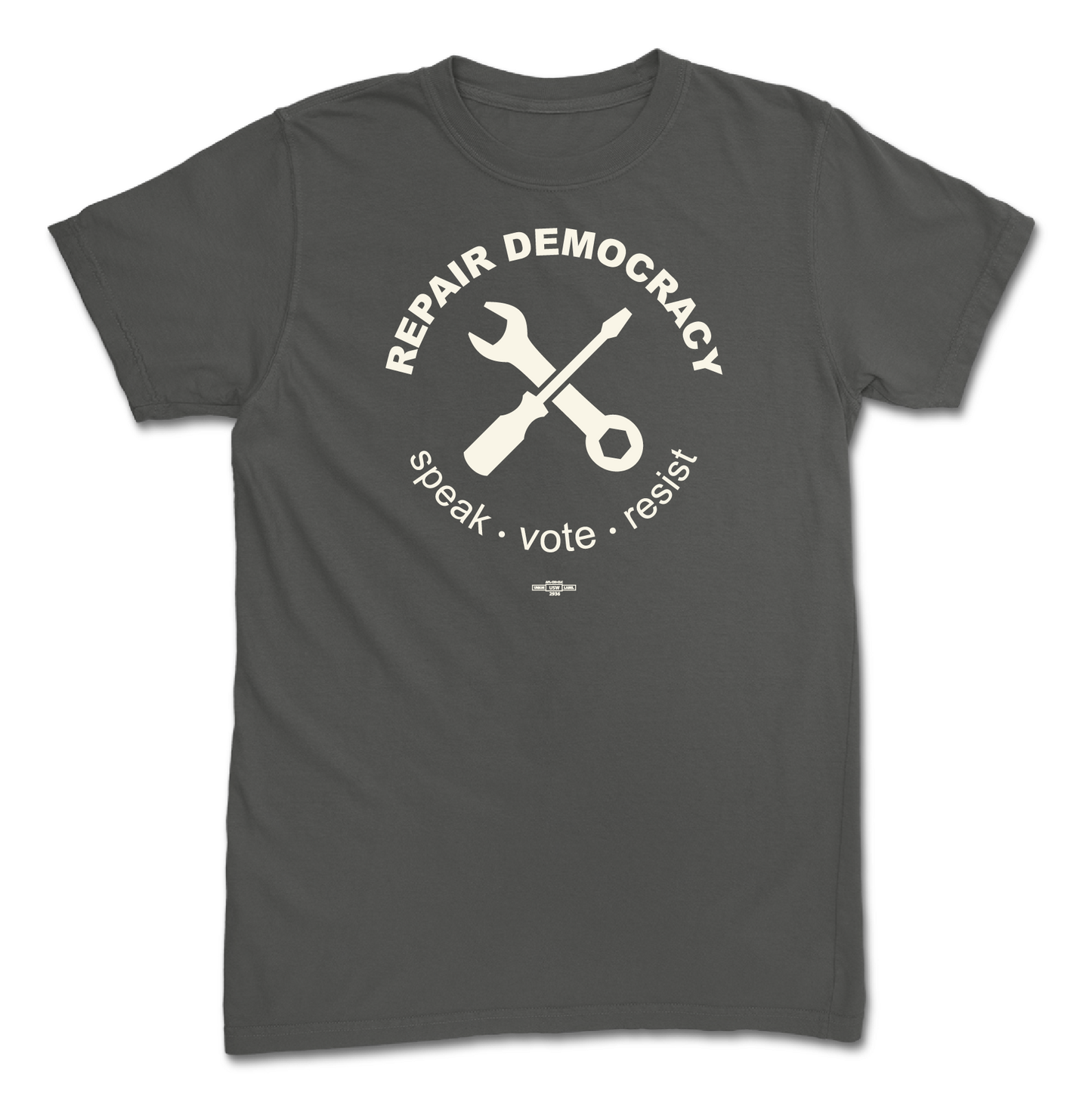 Repair Democracy Asphalt T-Shirt