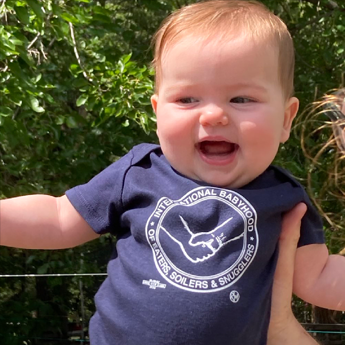 International babyhood Navy Onesie