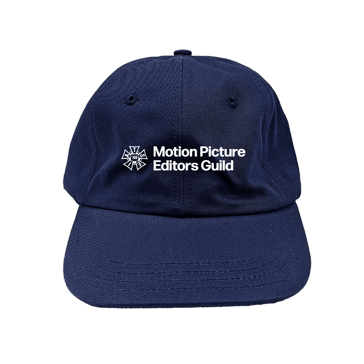 Motion Picture Editors Guild text logo hat