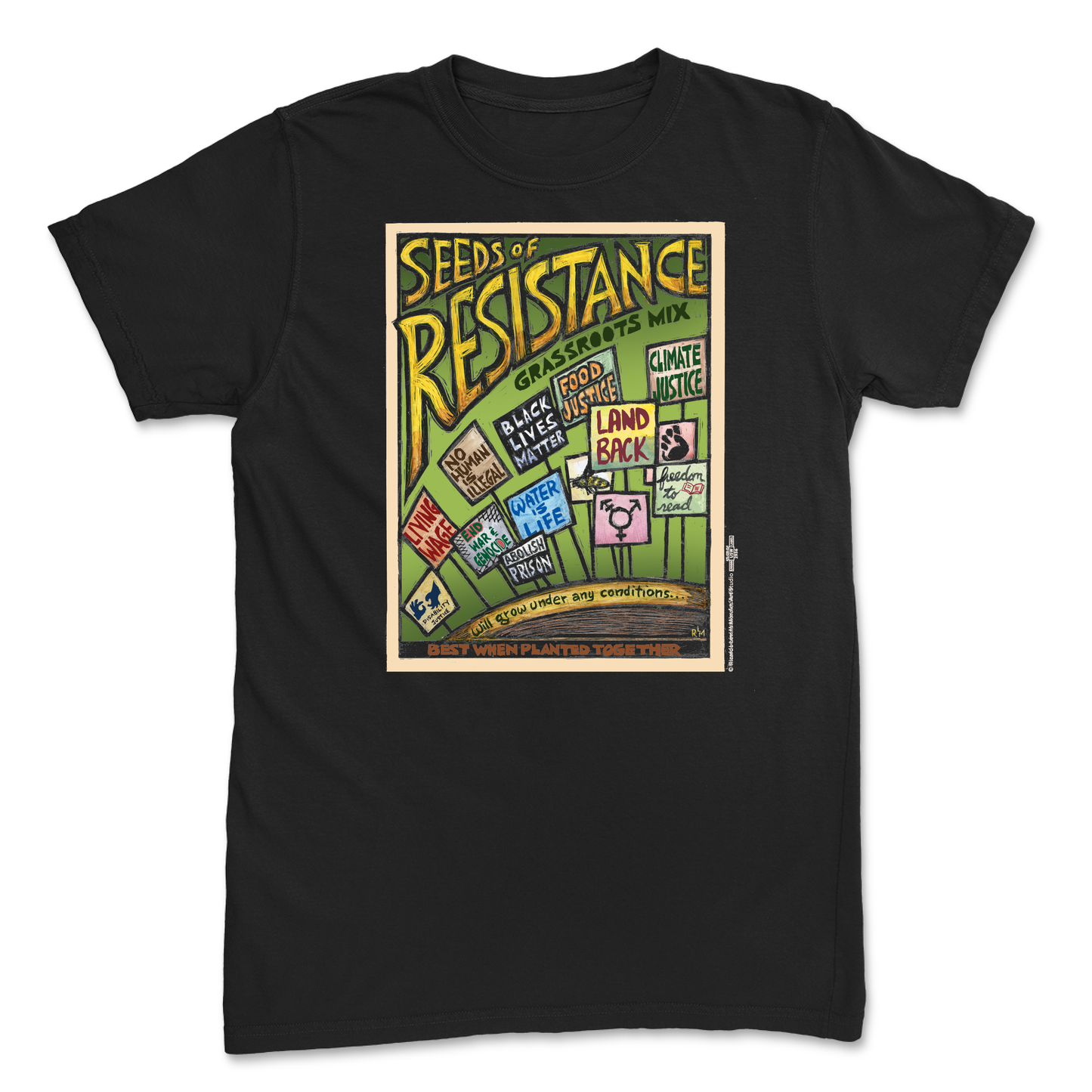 Seeds of Resistance Black Unisex Tee