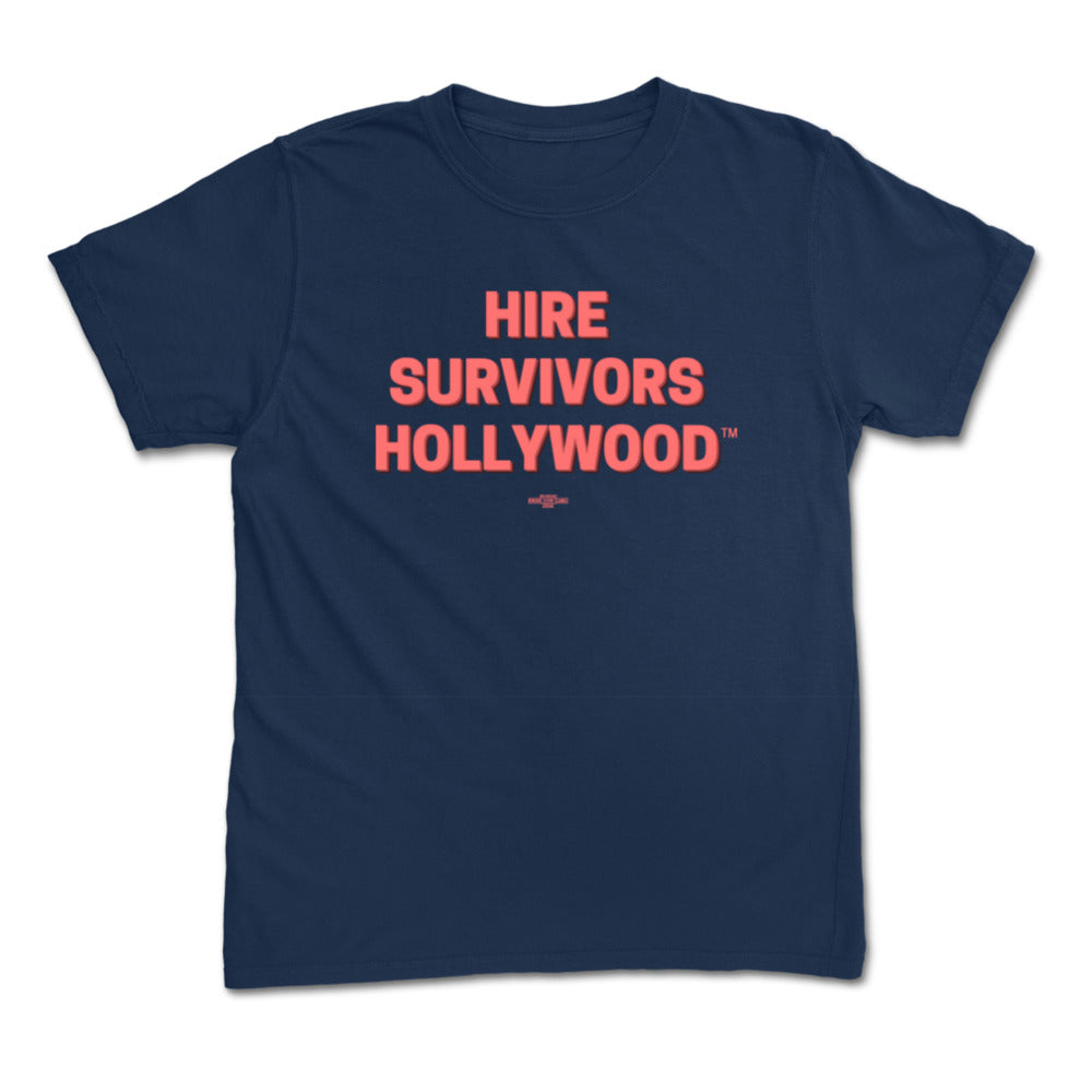 Hire Survivors Hollywood Navy Youth Shirt
