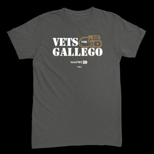 WXVET - Vets For Gallego Dogtags Gender Neutral Asphalt - test
