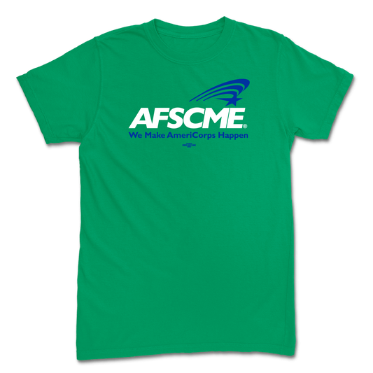 AFSCME White and Blue logo T-Shirt