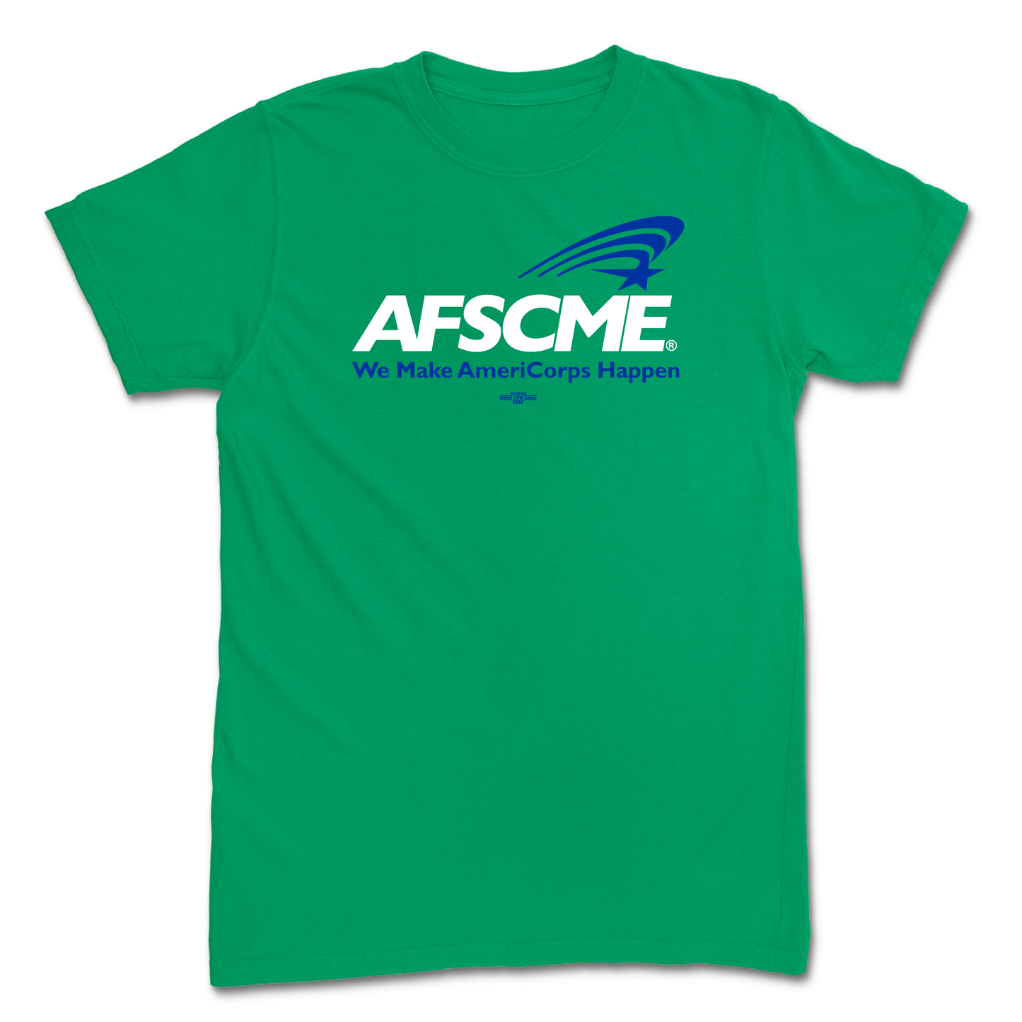 AFSCME White and Blue logo T-Shirt
