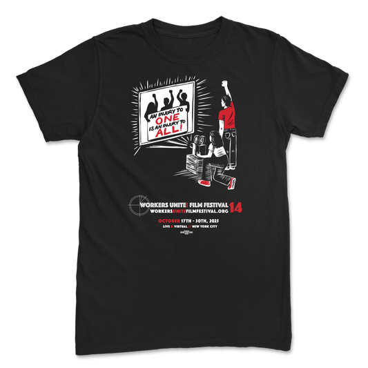 Workers Unite Film Festival 2025 Black T-Shirt