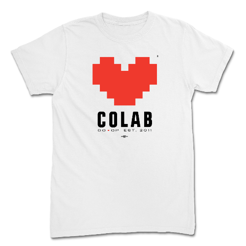 CoLab Heart Logo White Tee