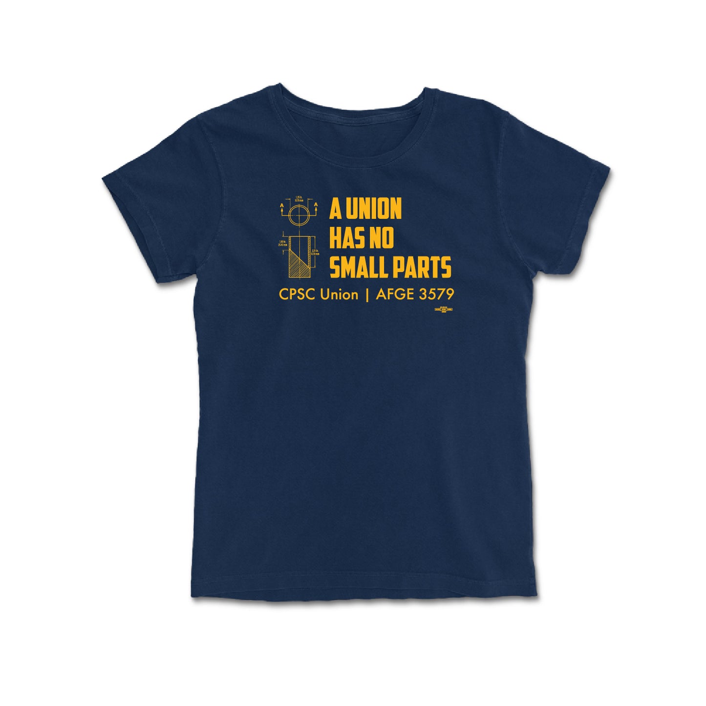 A Union Has No Small Parts Navy T-Shirt