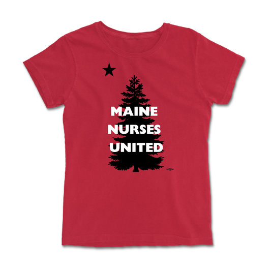 Maine Nurses United Femme Red T-Shirt