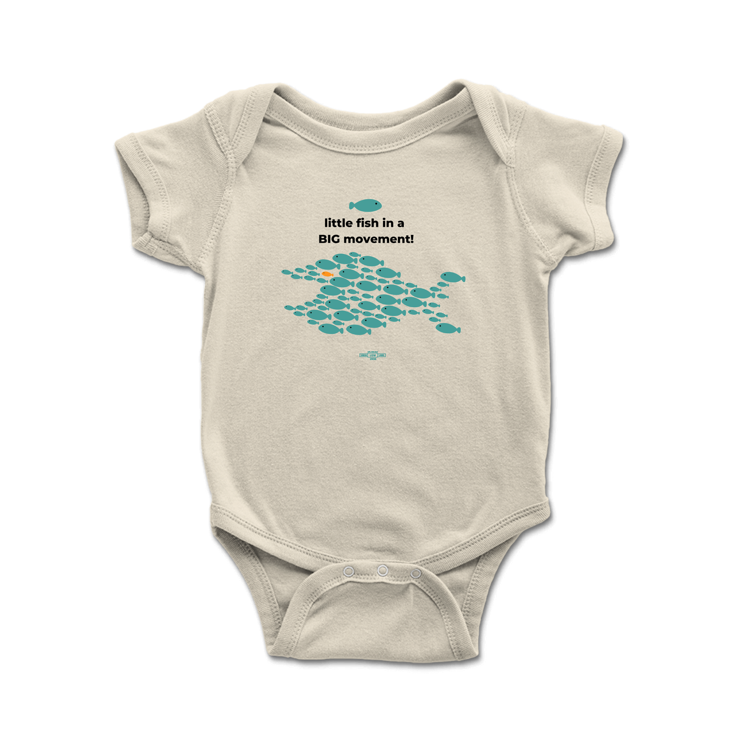 Little Fish BIG Movement Onesie