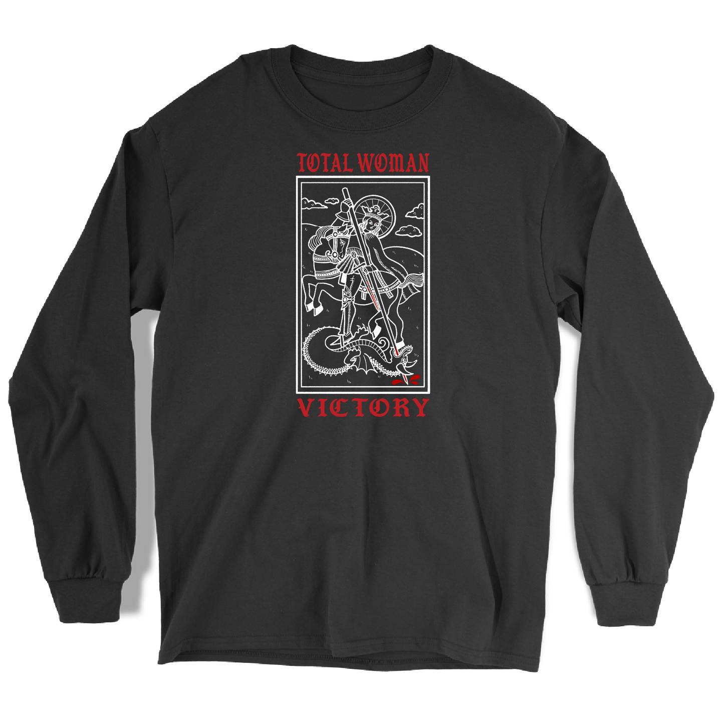 Total Woman Victory Black Long Sleeve T-Shirt