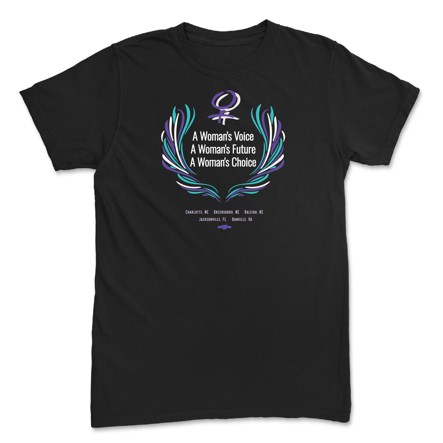 A Woman's Voice, A Woman's Future, A Woman's Choice Black Gender Neutral T-Shirt