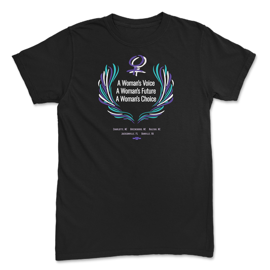 A Woman's Voice, A Woman's Future, A Woman's Choice Black Gender Neutral T-Shirt
