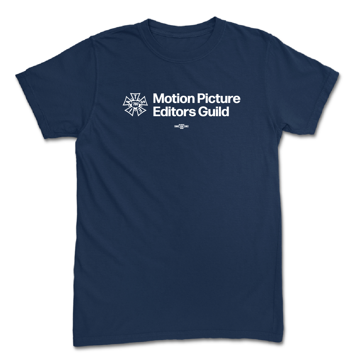 Motion Picture Editors Guild text logo tee