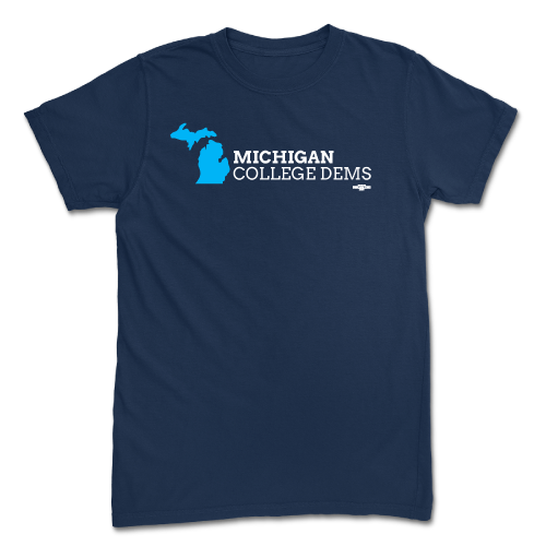 Michigan College Democrats Navy T-Shirt