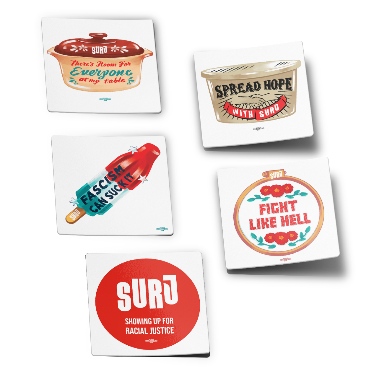 SURJ Stickers 5-Pack