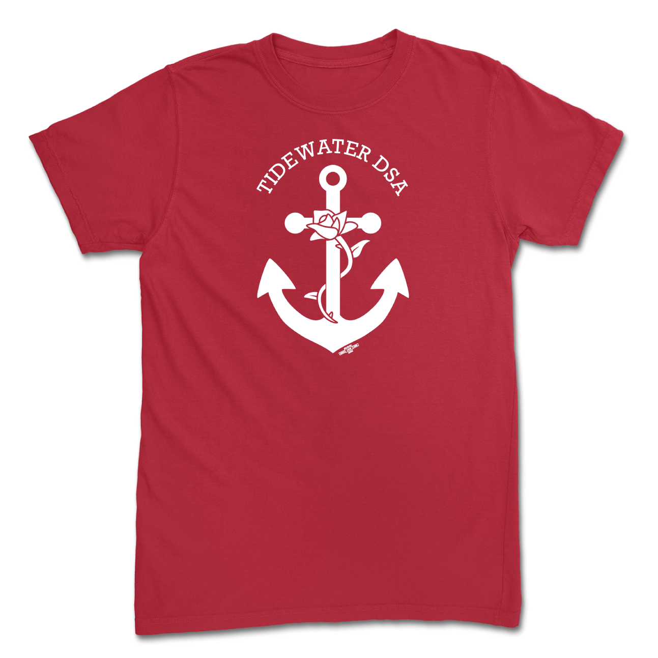 Tidewater DSA Anchor & Rose Logo T-Shirt, Red