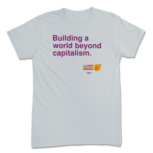 "Building a world beyond capitalism." Platinum T-Shirt