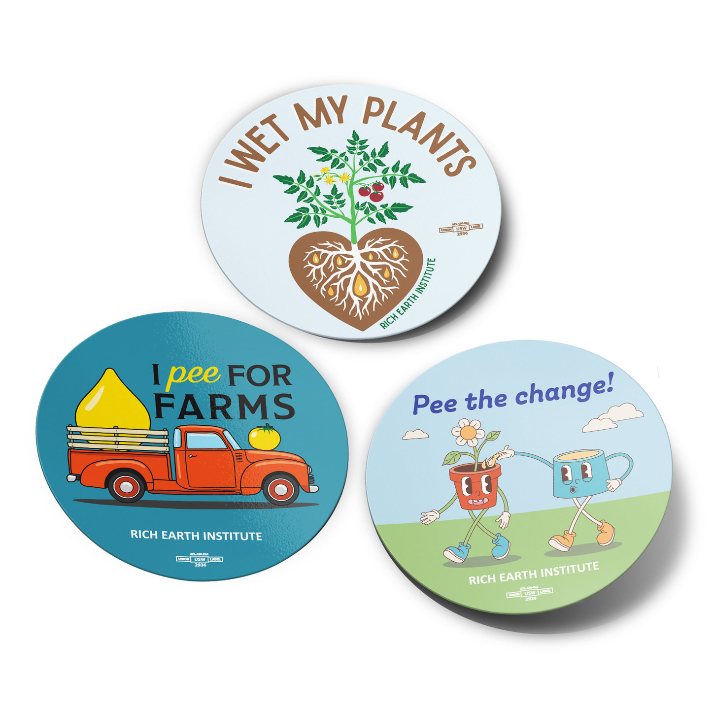 Pee the Change sticker 3 pack