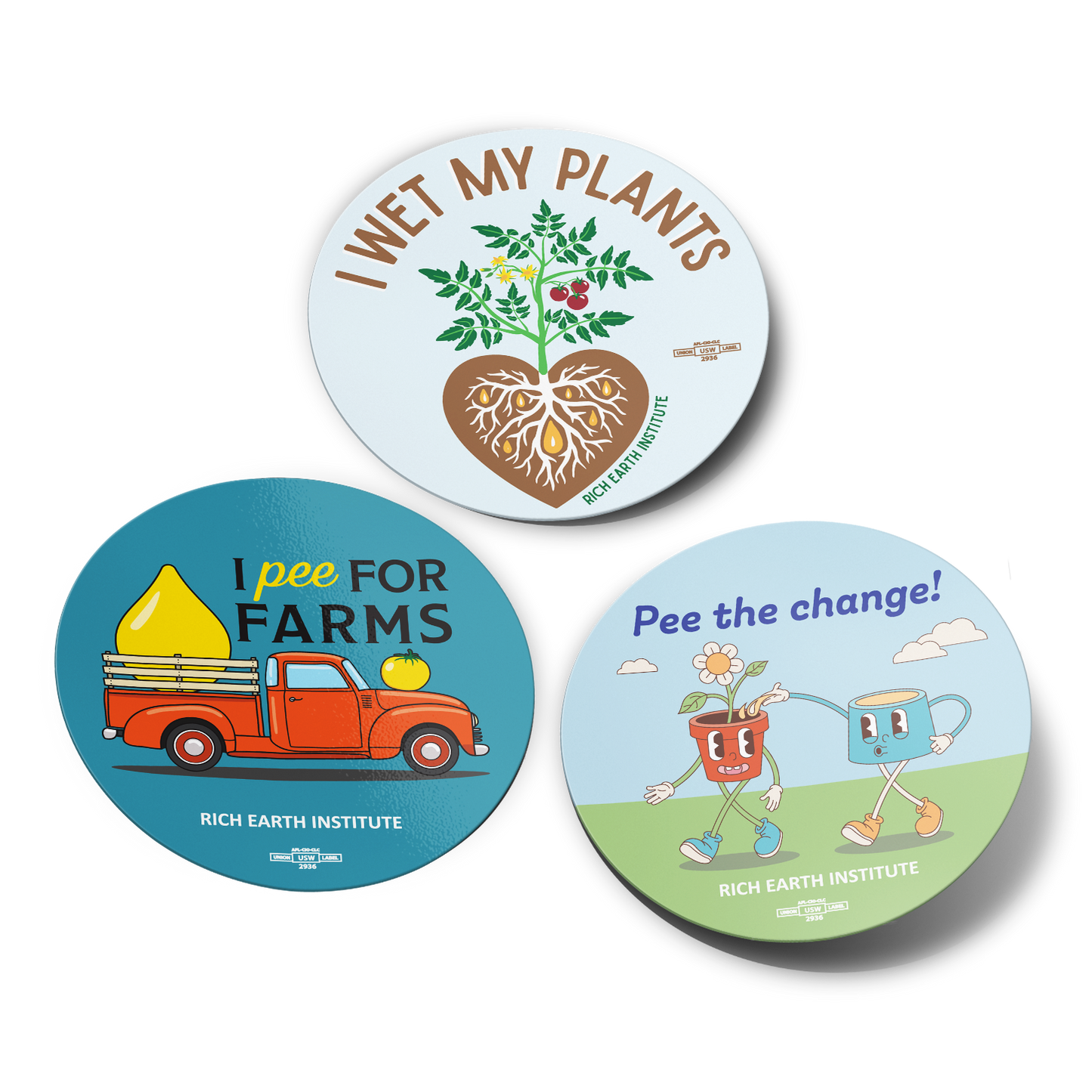 Pee the Change sticker 3 pack