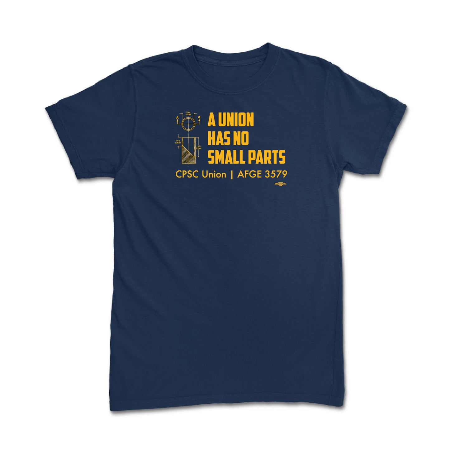 A Union Has No Small Parts Navy T-Shirt