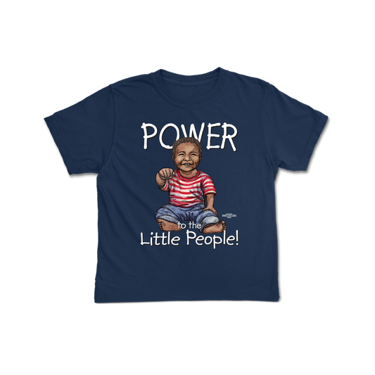 Power to the Little People Navy Toddler Tee