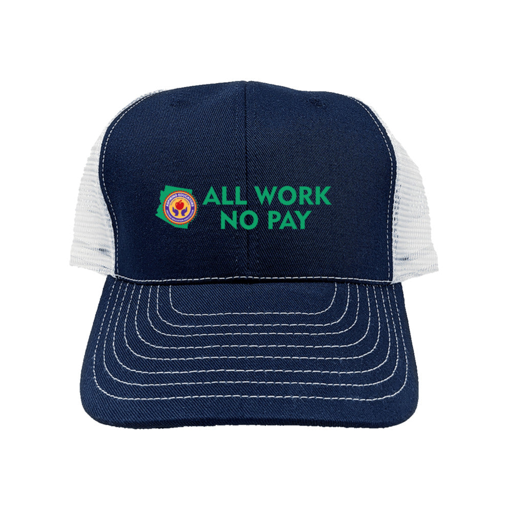 All Work No Pay Mesh-back Navy Hat
