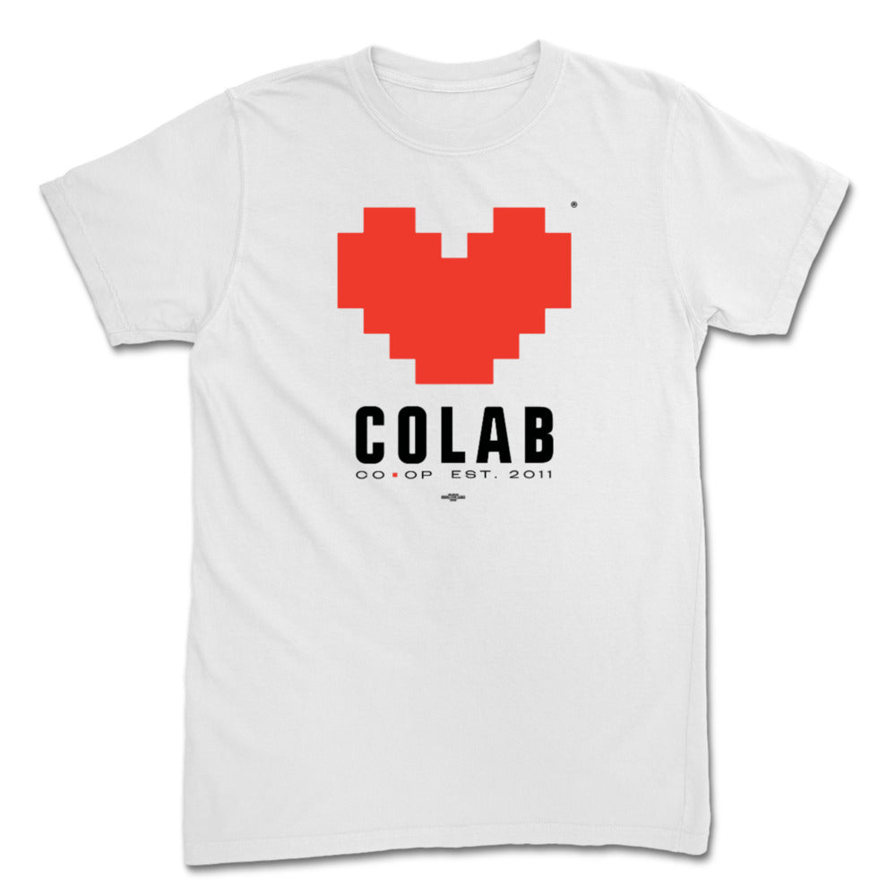 CoLab Heart Logo White Tee