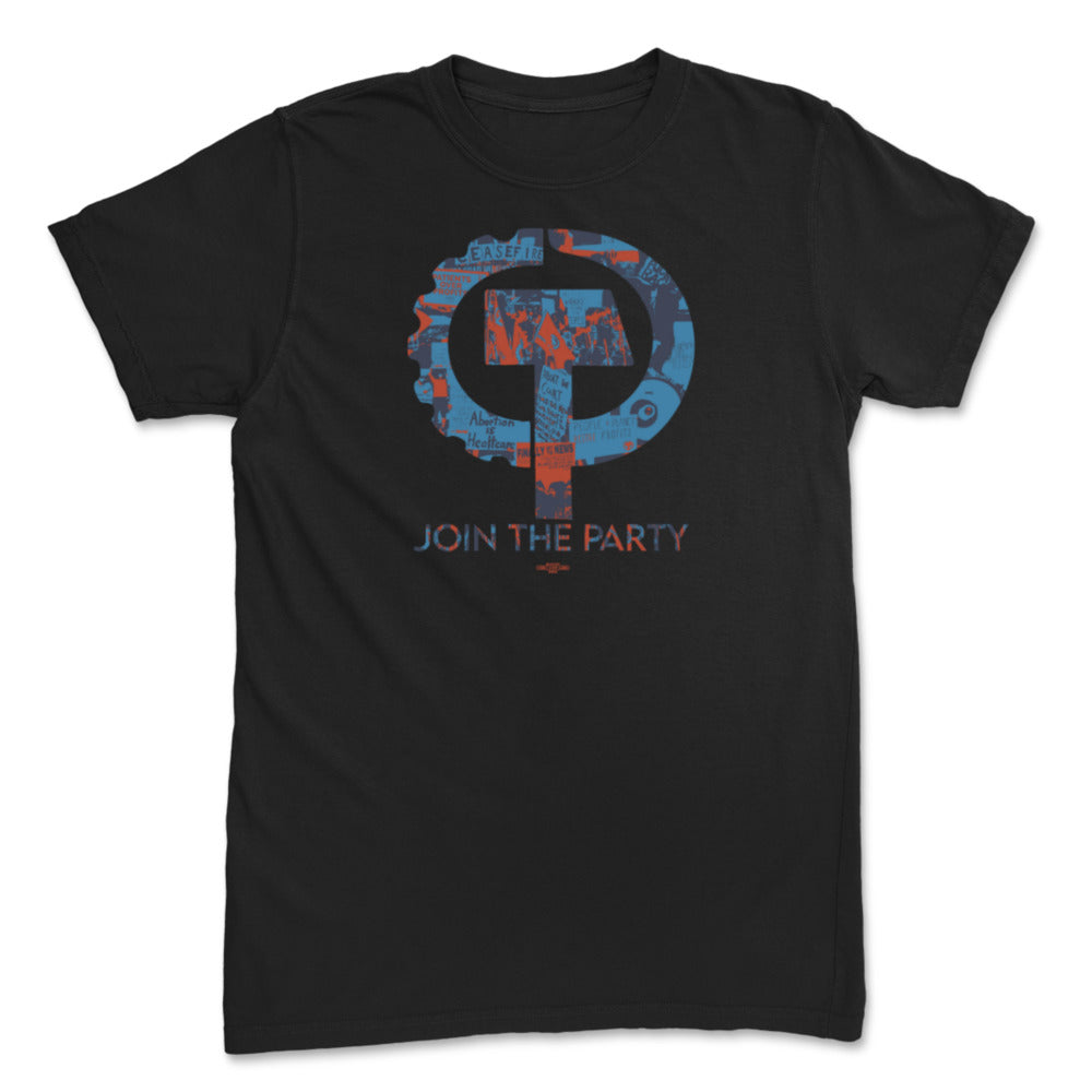 "Join the Party" collage logo tee