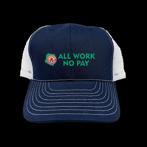 All Work No Pay Mesh-back Navy Hat