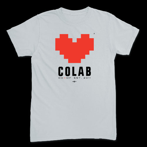 CoLab Heart Logo Platinum Tee