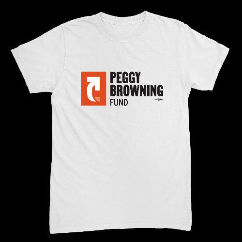 Peggy Browning Fund White Tee – Shop | Worx Printing - Worker Owned ...